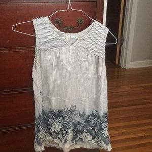 Kimchi Blue Vertical striped and floral blouse